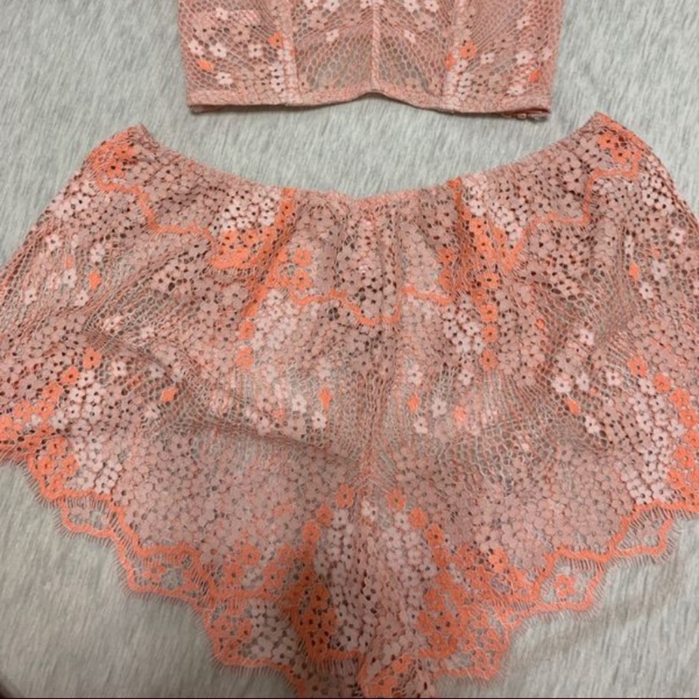 Victoria’s Secret light coral lingerie set